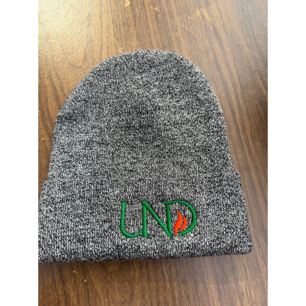 Univesity of North Dakota Legacy Knit Cuffed Beanie Black Marled Adult OS NWT